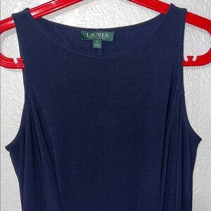 Lauren Ralph Lauren Navy Blue Georgette Swing Dress Size 10